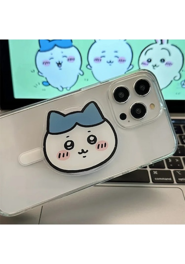 Goldenqian Ins Kore Sevimli Komik Karikatür Magsafe Manyetik Telefon Tutma Tok Standı Iphone 16 S25 Kablosuz Şarj Kutusu Katlanabilir Tutucu T T