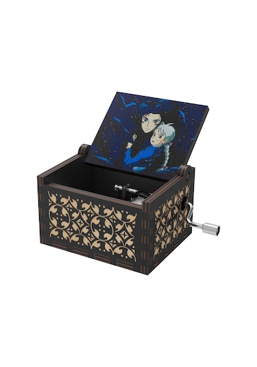 Tenfowee "howl In Yürüyen Şatosu El Kurgulu Müzik Kutusu Merry Go Round Melodisi İle Özel Hediye Siyah Şato " Siyah 2