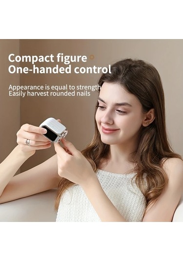 Willowhaven Siyah Akıllı Elektrikli Tırnak Makası Anti Sıkıştırma Parlatma Aydınlatma Taşlama Uzun Pil Ömrü Taşınabilir Premium Ambalaj Ideal Hediye Halloween