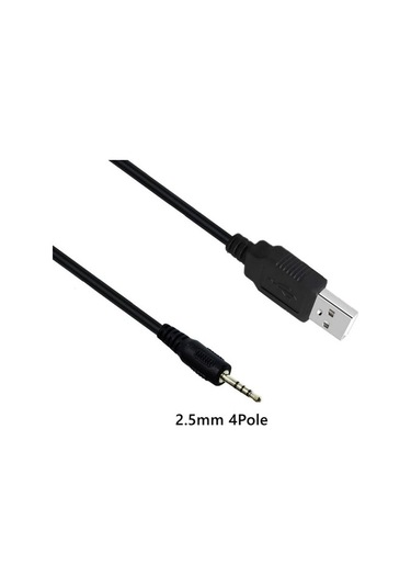 1 Metre Usb To 2.5 Mm Aux Kablo Kameralı Kol Saati Kablosu