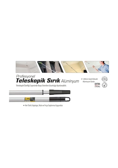 Sgs Profesyonel Teleskopik Sırık Alüminyum (4 Metre)