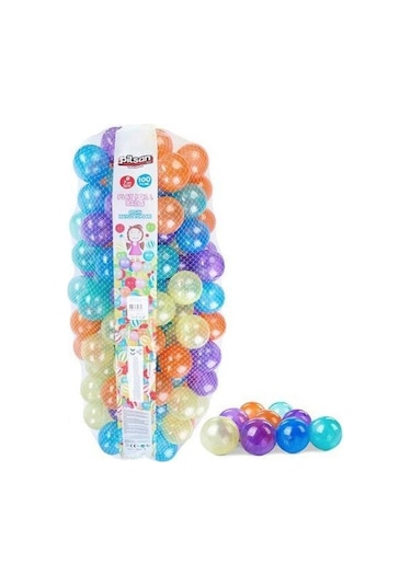 Pilsan Oyuncak Simli Havuz Topu 7 Cm 100 Adet Havuz Topu Çok Renkli