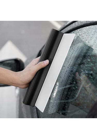 Youmex 26.5cm Küçük Silikon Silecek - Otomobil Camları, Duş, Ayna Temizliği İçin Hızlı Su Sileme Aleti