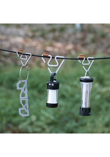 Konesam Stainless Steel Kamp Halka Kanca - Taşınabilir, Kaymaz, Çok Amaçlı - Büyük Boy 60mm 2 Adet Paketi Diğer