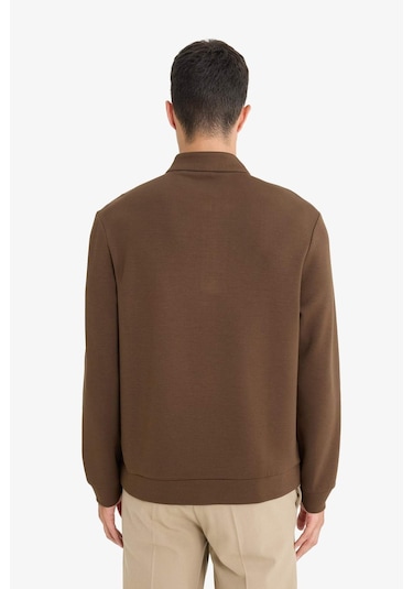 Defacto Regular Fit Dik Yaka Yarım Fermuarlı Sweatshirt F2821ax25aubn595 Kahve Defacto Regular Fit Dik Yaka Yarım Fermuarlı Sweatshirt F2821ax25aubn595 Kahve
