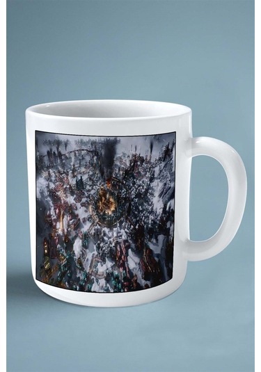 Frostpunk Oyun Baskılı Kupa Bardak Çift Taraflı Baskı Kişiye Özel Model 2 Çok Renkli