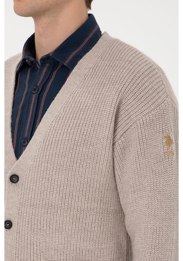 U.s. Polo Assn. Erkek Taş Hırka Triko 50314960-vr049 Tas