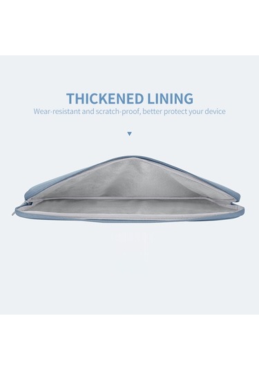 Bubm 11/12 İnç Uyumlu Dizüstü Bilgisayar/tablet Saklama Çantası Su Geçirmez Çizilmeye Dayanıklı Çanta Kalınlaştırılmış Astarlı Düz Fermuarlı Mavi MAVİ