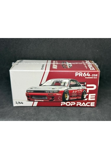Pop Race Pandem Silvia S13 Moontech Red 258 1/64