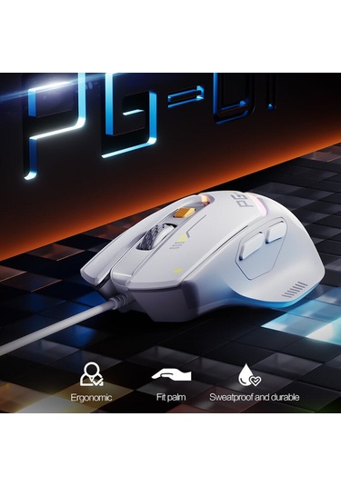 Inphıc Pg1 Usb Kablolu E-spor Oyun Mouse Rgb Işık Bilgisayar Dizüstü Fare