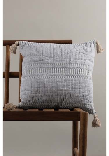 Koza Home Assos Gri Taş Yıkama Yastık 50x50 5040