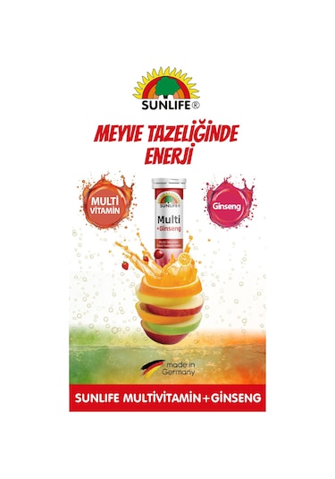 Sunlife Multivitamin Destek Seti 2 x 20 Efervesan Tablet