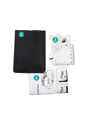 Mg-8 Kam Tipi Paslanmaz Çelik Köşe Kaynak Ölçer Çok Fonksiyonlu Kaynak Muayene Cetveli