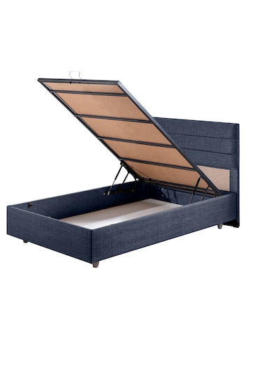 Sofia Tek Kişilik Baza Başlık Comfort Yatak Seti Lacivert 90 x 190