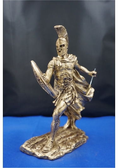Achilles Aşil Mitolojik Tasarım - Ev Ofis Dekoratif Hediyelik Aksesuar 19 Cm Altın