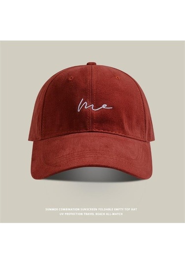 Trend Kore Tarzı Unisex Güneşten Koruyucu Şapka - Çok Amaçlı Ve Şık Yaz Aksesuarı Kırmızı