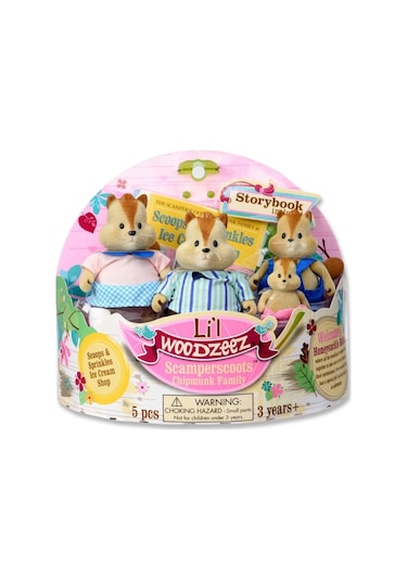 Li'l Woodzeez Çizgili Sincap Ailesi