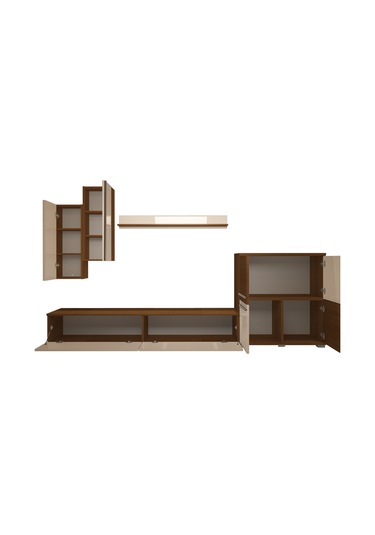 Decoraktiv Eko 6 Mdf Std Tv Ünitesi Tv Sehpası - Ceviz Beyaz Ahşap - Beyaz