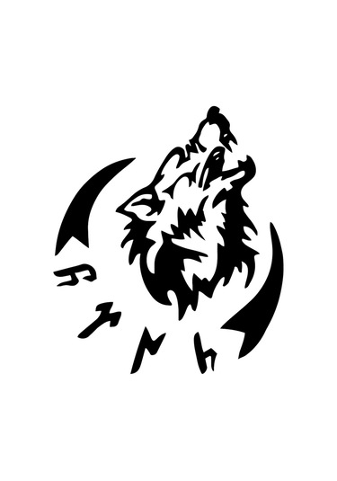 Göktürkçe Türk Sticker Göktürk Kurt Sticker Araç Sticker (367350174)