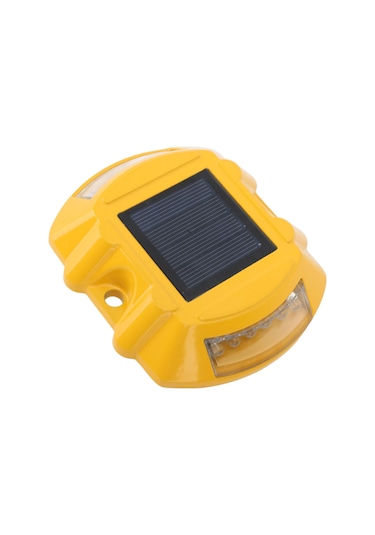 Yaozixa Gümüş Alüminyum Güneş Enerjili Yol Tıklama Lambası, Ip68 Su Geçirmez, 800m Görünürlük, Otomatik Aydınlatma, 12 Led Işık Kaynağı