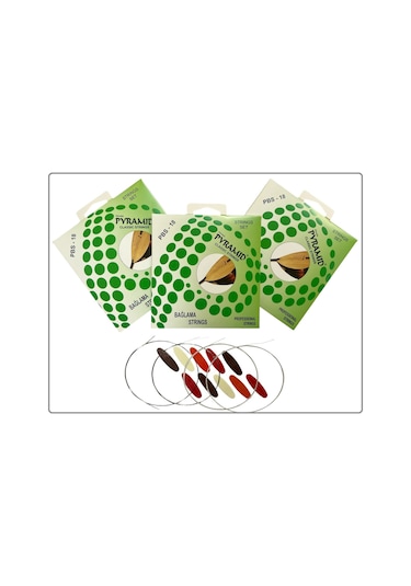 Pyramid Pbs-018 Kısa Sap Bağlama Teli Takımı 3 Paket