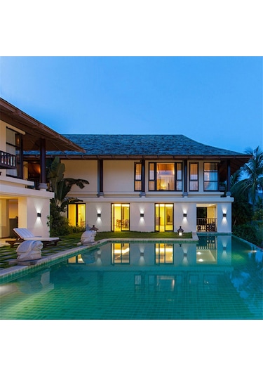 Suntek Kare Led Duvar Lambası Aplik Koridor Siyah-beyaz-ışık Siyah Beyaz Işık