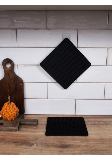 Happy Nest Silikon Mutfak Eldivenleri 2'li Set 196367620 Siyah