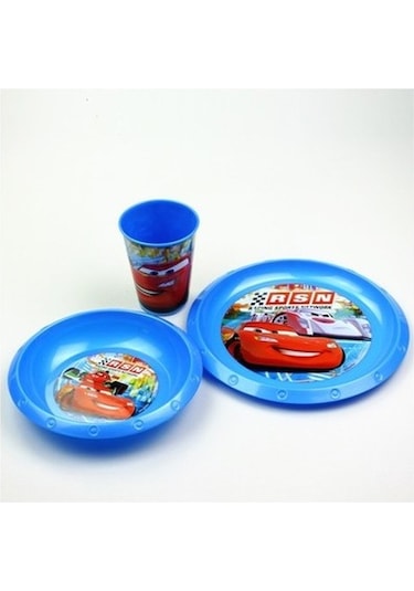 Cars 3'lü Beslenme Seti Kase tabak Bardak