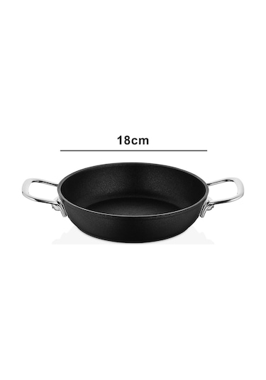 Dark Yanmaz Yapışmaz Titanyum Kaplama Sahan 18 Cm Siyah