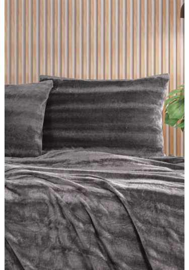Cozy Çift Kişilik Battaniye Takımı Anrasit