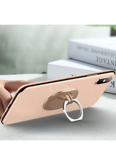 Yaozixa Evrensel Telefon Yüzük Tutucu: 360 Döner, 180 Çevirilebilir, İnce Tasarım, Güçlü Yapıştırıcı - Mavi