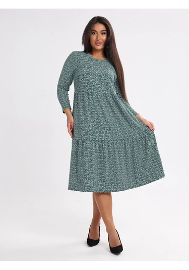 Danelııa Kadın Sonbahar Uzun Sıcak Ofis Elbisesi Büyük Beden 265103619