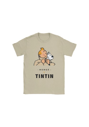 Snapbuy Erkek Tişört Comic Kahramanlar Baskılı Pamuklu Kısa Kolluhaki Haki