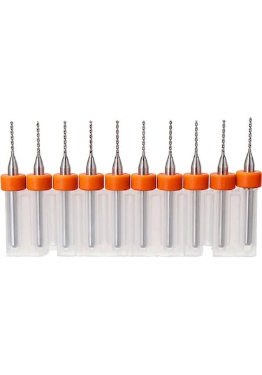 Koodmax 10 Adet 3D Yazıcı Micro Cnc Matkap Ucu Çelik Set Karbür 1.2MM