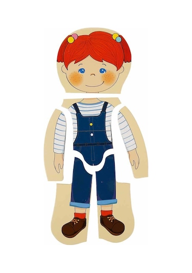 Woody Katmanlı İnsan Vücudu Giydirme Oyunu Ahşap Puzzle Yapboz