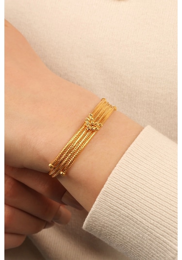 Çgkmücevherat Kalze Dorikalı Altın Bileklik Klzblk02 Sarı Sarı Altın