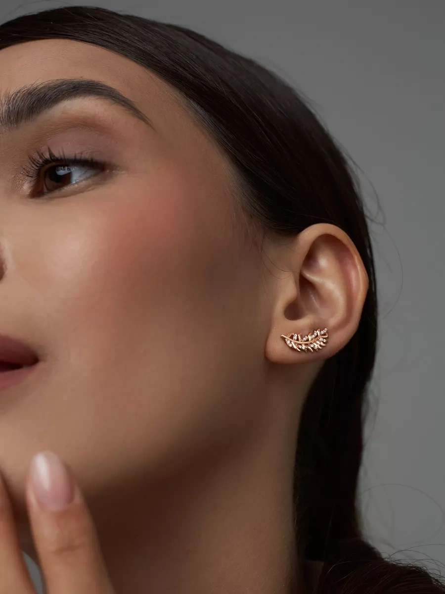 Marıola 925 Ayar Gümüşten Altın Kaplama Küpe Kafşlar 86954593 Altın