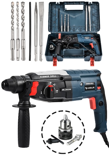 Assur ASR501 2-28MM 850W Darbeli Kırıcı Delici Hilti Mavi
