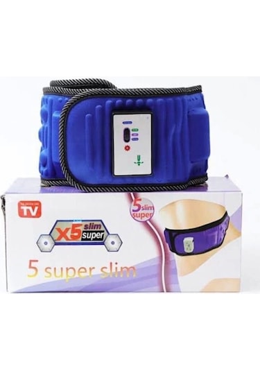 Super Slim 5 Motorlu Titreşimli Masaj Kemeri Göbek Eritme Aleti Çok Renkli