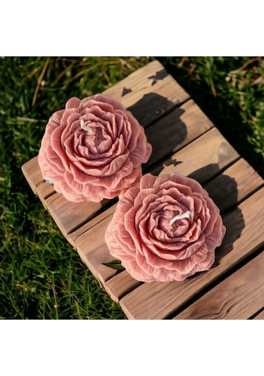 10 Adet Dekoratif Kokulu Şakayık Çiçeği Mum Çiçek Mum Düğün Toptan Mum Kutuludur