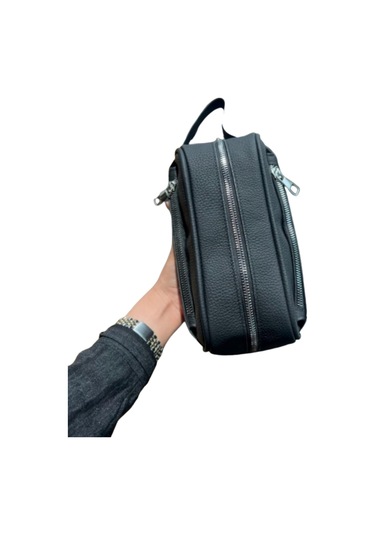 Mft Leather Hakiki Deri Erkek El Çantası Vineda 5696 Flother Mat Siyah