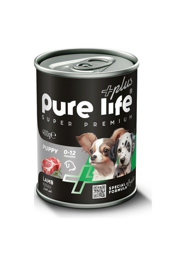 Purelife Plus Kuzu Etli Yavru Köpek Konserve Mama 400gr