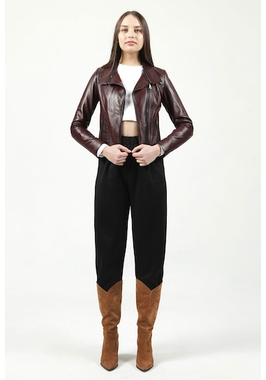 Dericlub Yb-2120 Gerçek Deri Kadın Mont