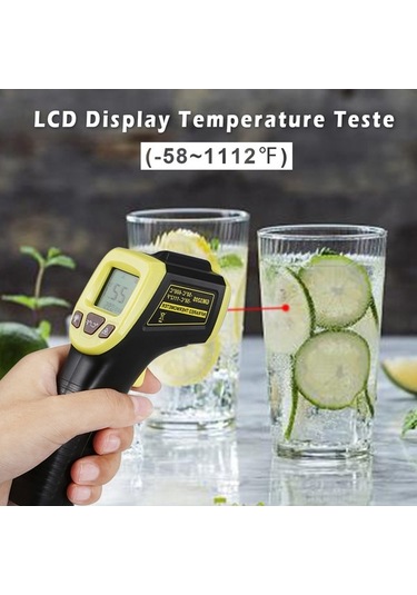 Pazly Temasız Dijital Termometre -50 C-600 C Lcd Ekranlı Hızlı Ölçüm - Plastik, Aaax2 Pil, -20 C-60 C Depolama
