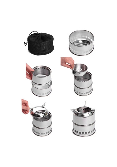 Maiyame Dış Mekan Çadır Ocağı, Çelik Paslanmaz Isıtıcı Ve Barbekü, Hava Bilimi Prensibi İle Uzun Süreli Ateş, Kamp Ve Piknik İçin Gümüş