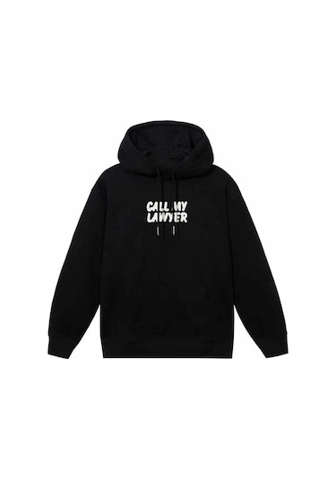 Not Guilty Pullover Hoodie - Pamuk Siyah Erkek Kapüşonlu Süveter 2XL