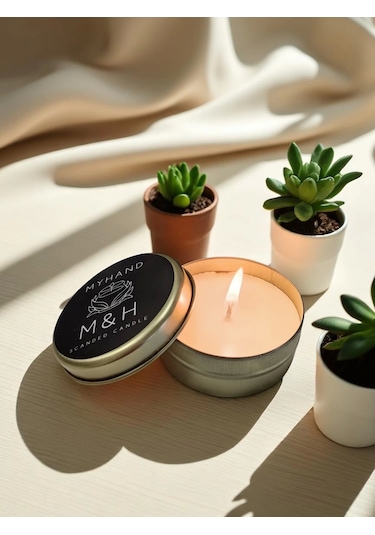 Myhand Soyawax Gold Teneke İnfinity Esans Kokulu Mum 60 Gr Altın