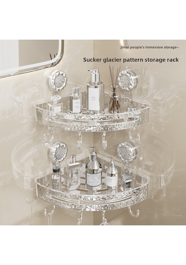 Reedark Banyo Tuvalet Duvarlı Taşınabilir Sıralama Rafı - Delme Yok Süction Cup Açık Beyaz Kareli Plastik Konforlu Depolama Diğer