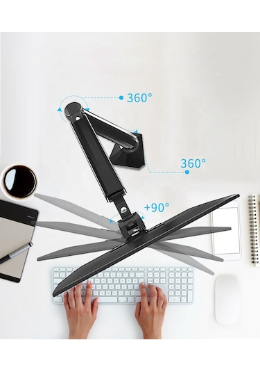 Kaloc Ds90 17"-32" Amortisörlü Monitör Masa Tutucu Kol Stand