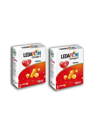 Ledapharma Ledafish Omega 3 1000Mg 30 Softgel Kapsül 2 Kutu